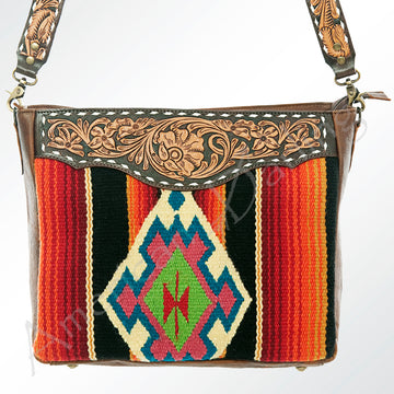 American Darling Crossbody Saddle Blanket Genuine Leather Western Women Bag Handbag Purse | Travel Bags College Casual